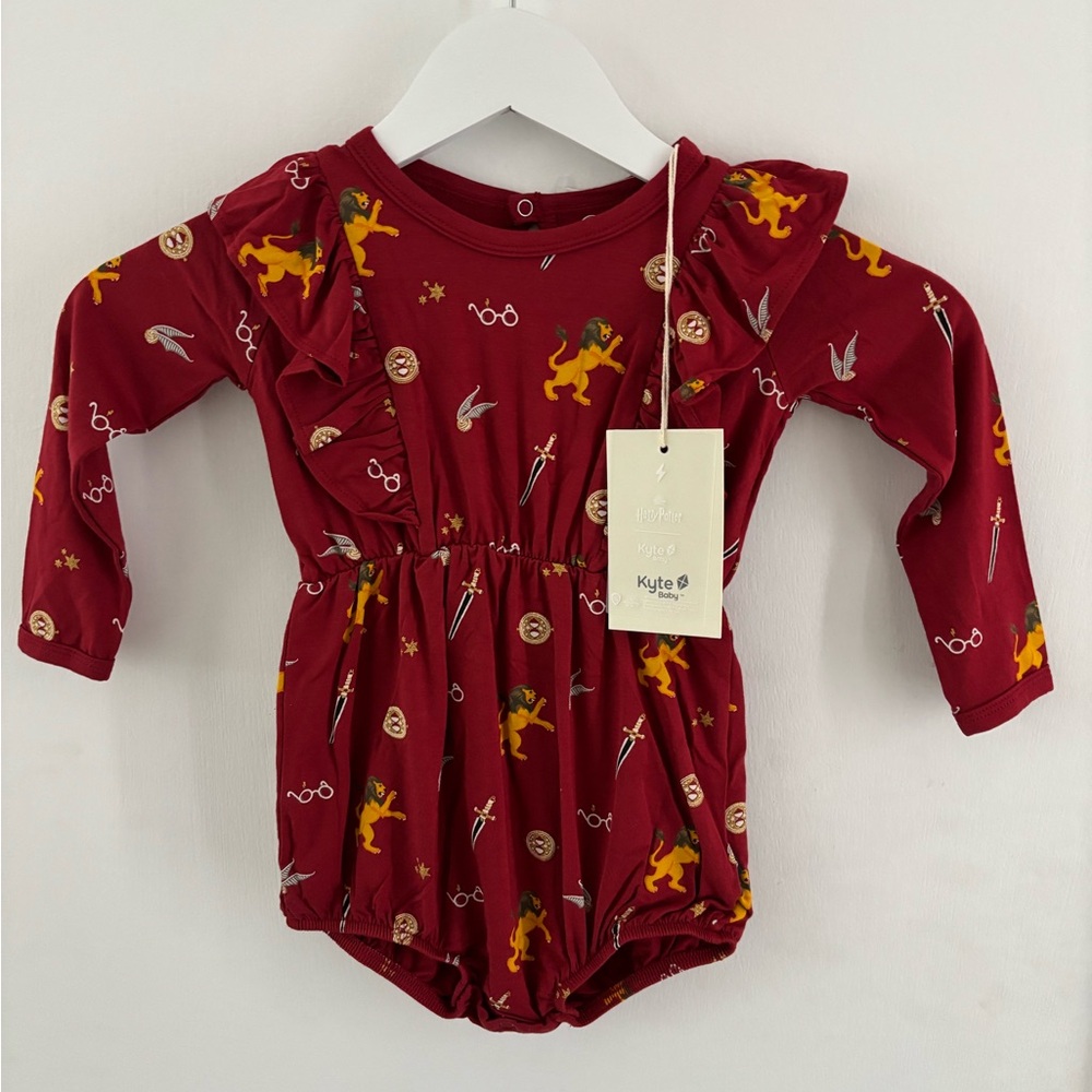 NWT Kyte BABY Harry Potter Red Ruffle Bubble Romper | 18-24M | Retired